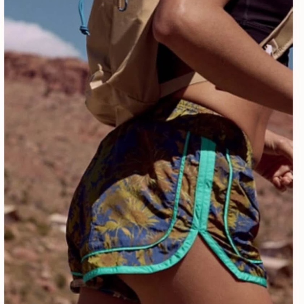 Free People varsity blues printed shorts
